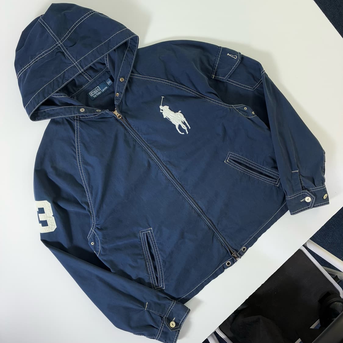 Polo  폴로 랄프로렌 90,s 빅포니 투웨이 후드 자켓 상품이미지1