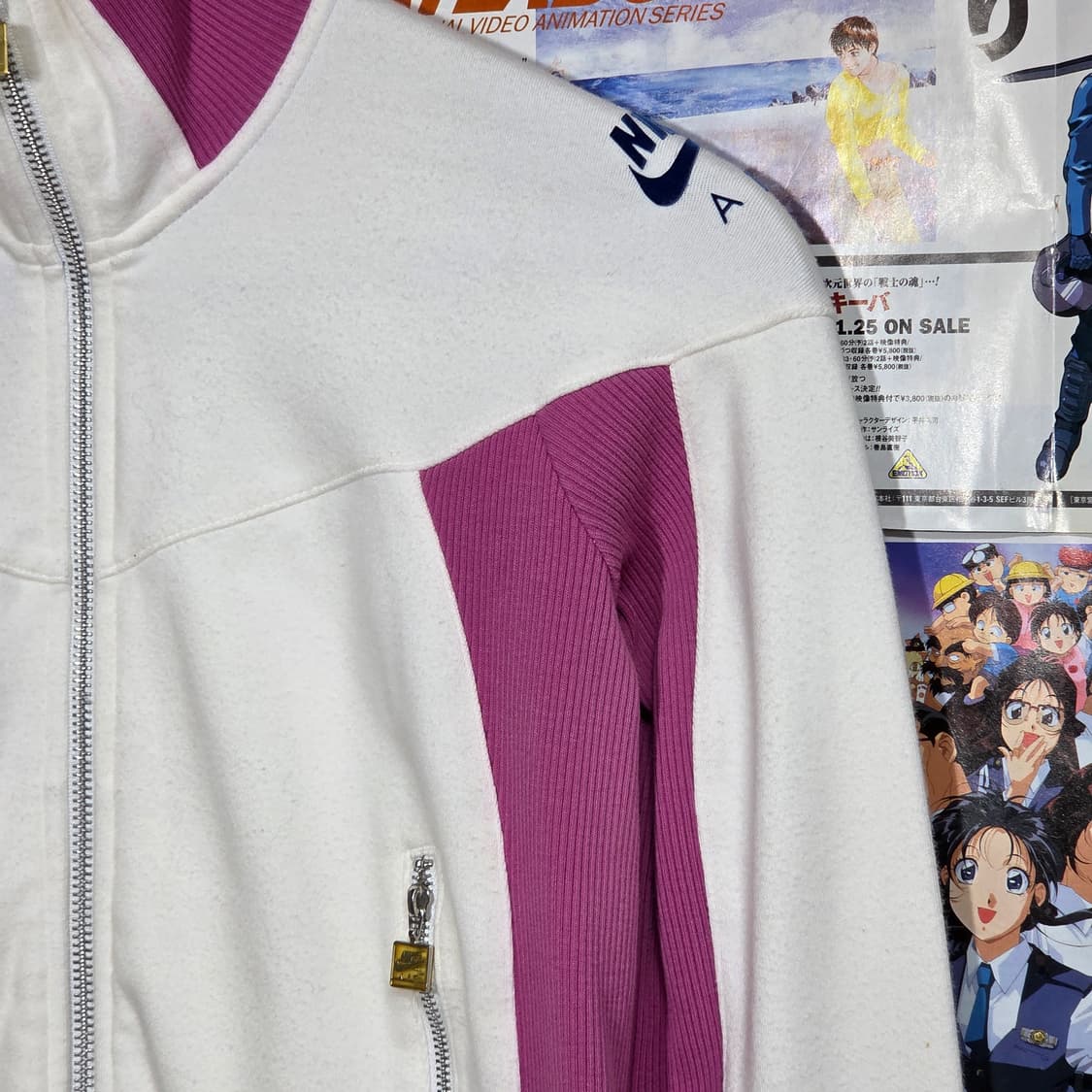 00'S 나이키 화이트 핑크 걸즈 코튼 집업  상품이미지3