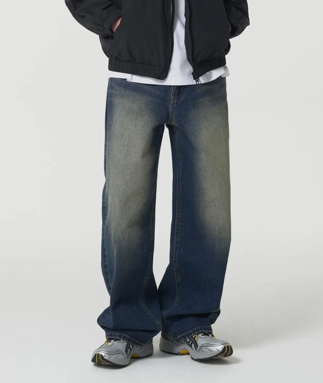 (31) 무탠다드 빅 브러쉬 엑스트라 와이드 데님 팬츠 [러스티 블루] 상품이미지1