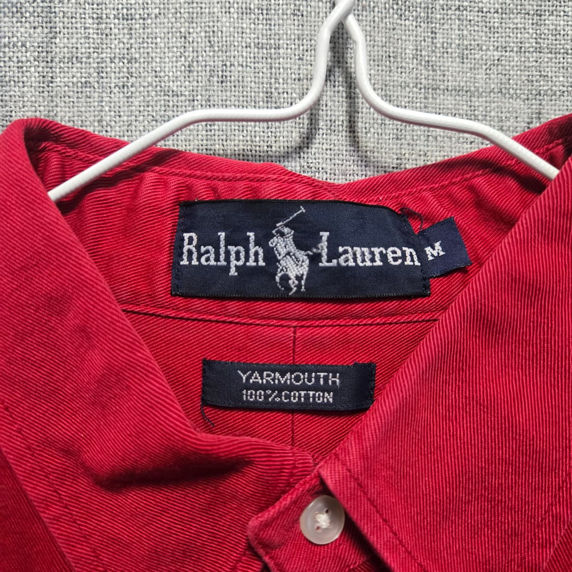 폴로 랄프로렌 레드 긴팔 카라 셔츠  상품이미지4