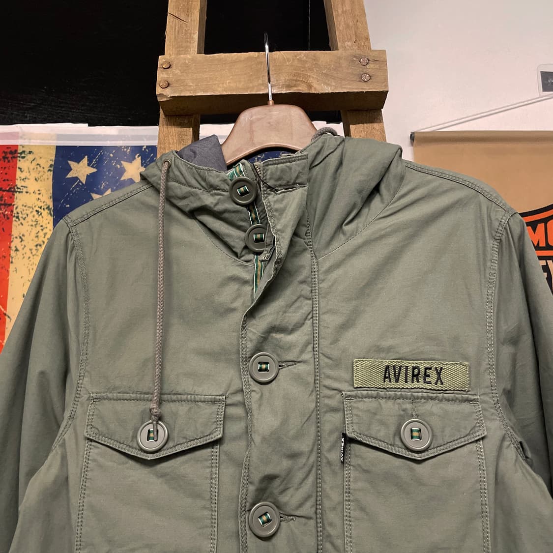 00s 아비렉스 밀리터리 후드 야상 필드 자켓 상품이미지3