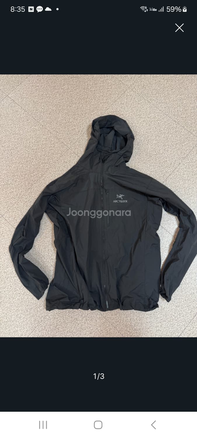 특가)아크테릭스 스쿼미시 후디블랙.   S/ M 상품이미지1
