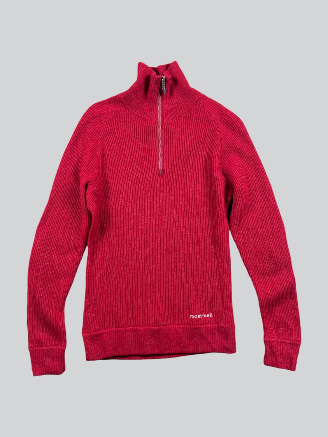 montbell 레드컬러 하프집업니트  상품이미지1