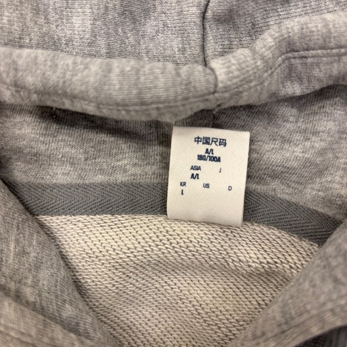 리복 빅로고 그레이 후드티 상품이미지4