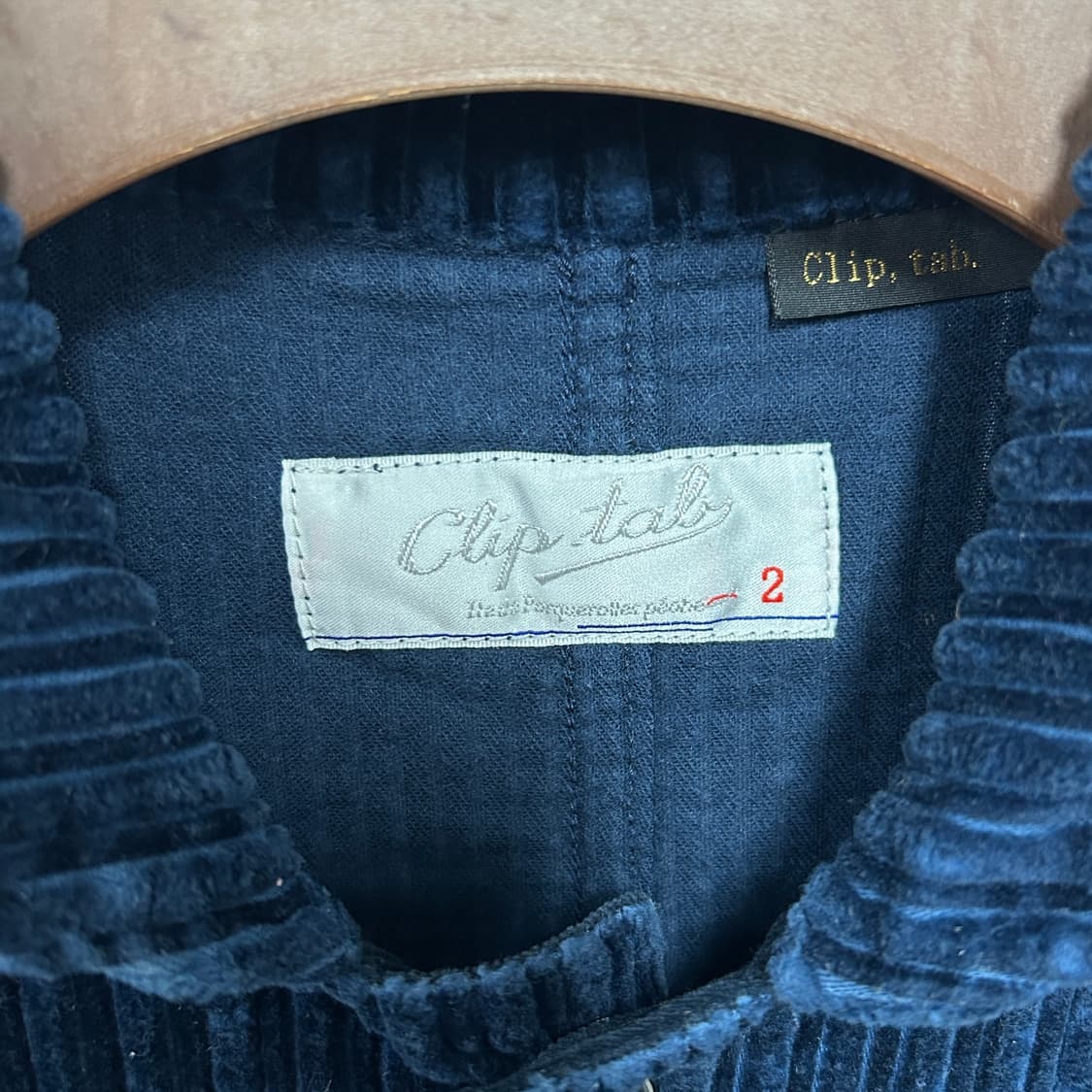 일본빈티지 클립탭 네이비 코듀로이 자켓 상품이미지4