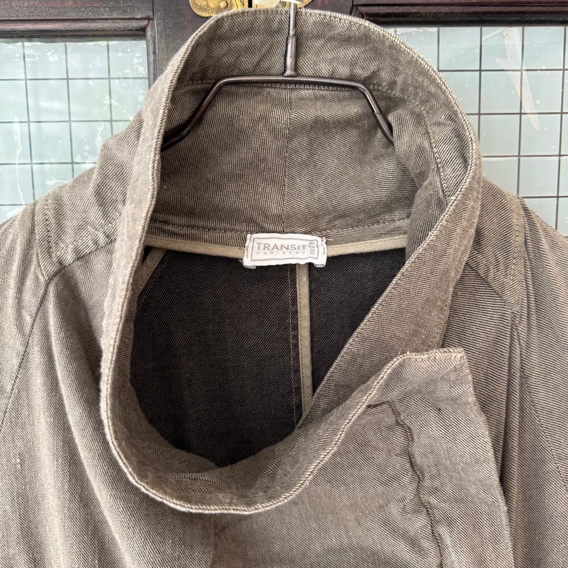 TRANSIT 린넨 비대칭 집업 코트 상품이미지7