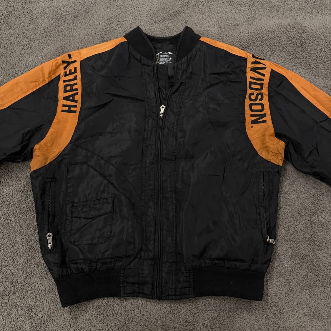 [정품/S] 할리데이비슨 빅로고 나일론 봄버 자켓 상품이미지3