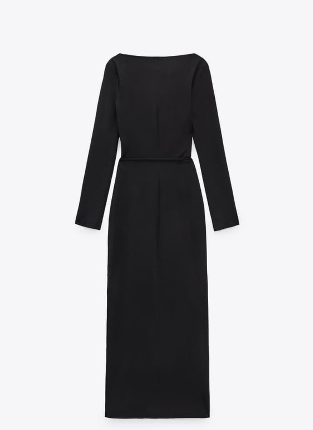 택O새상품)자라 블랙 컷아웃 롱 원피스 S 옆트임 체인 프롬파티 드레스 상품이미지3