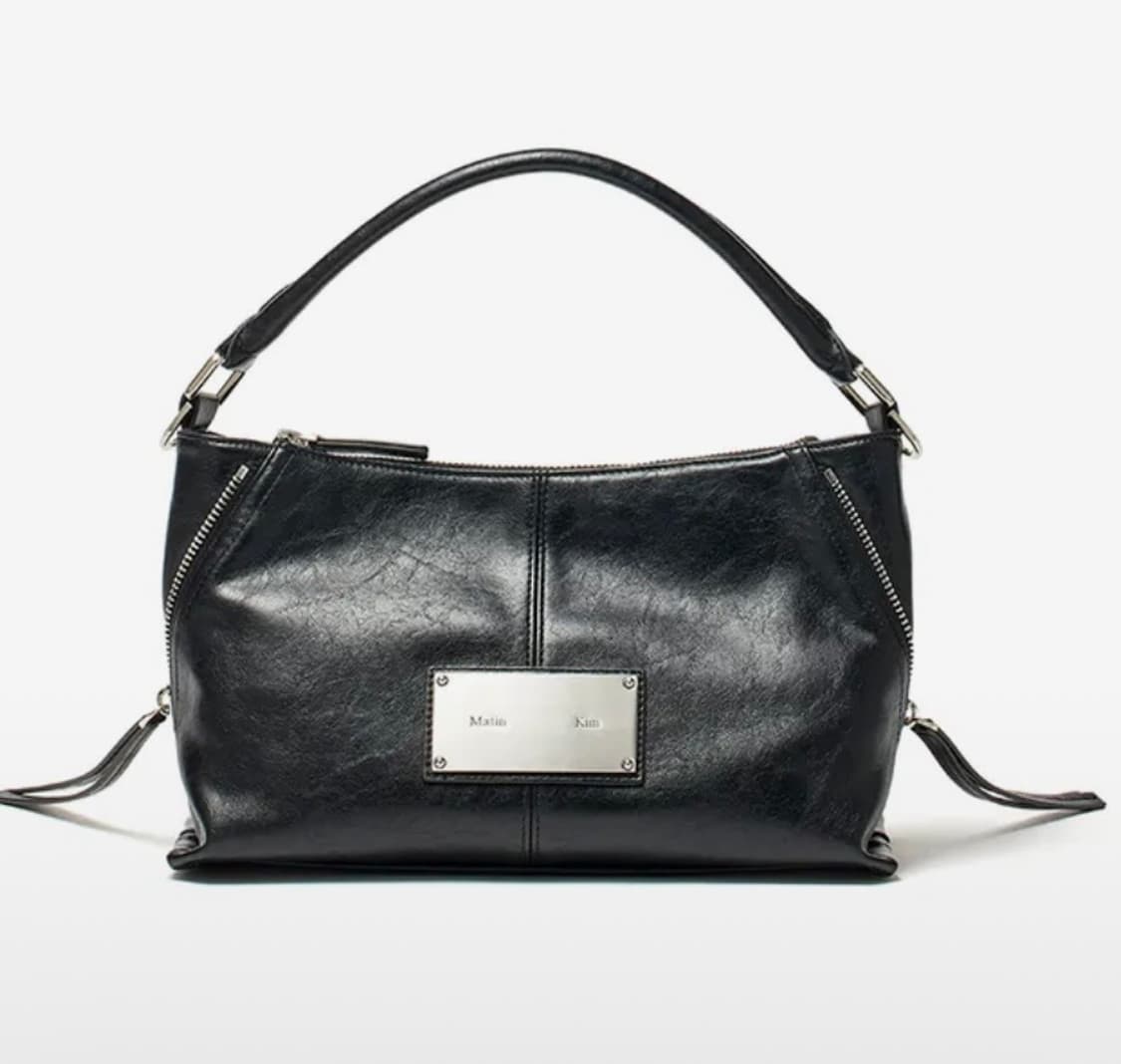 마뗑킴 SIDE ZIPPER TWO WAY BAG IN BLACK 상품이미지1