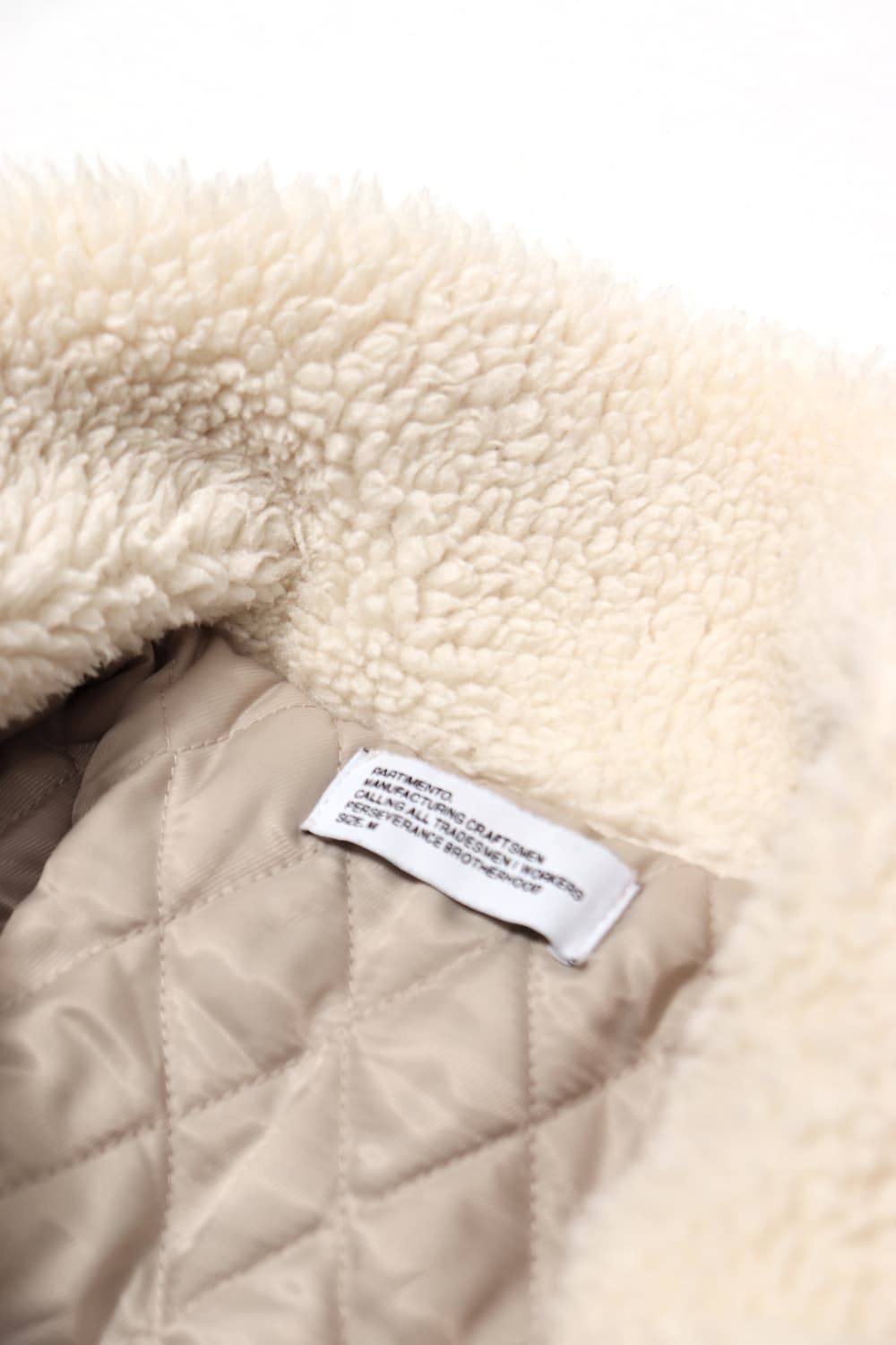 PARTIMENTO 3M 신슐레이트 보아 플리스 무톤 베이지 재킷 L 상품이미지5