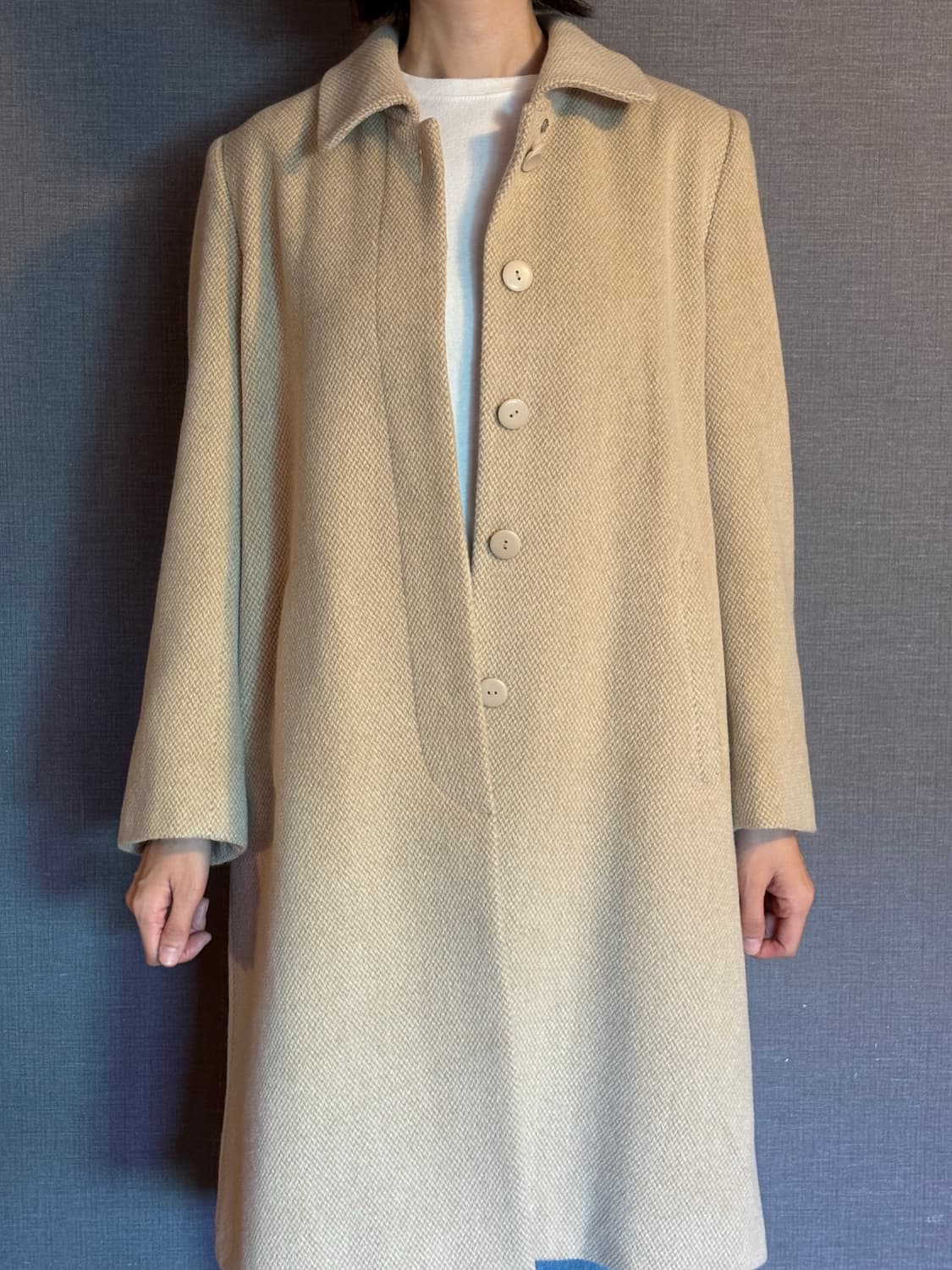 LABELDA 크리미 베이지 코트 Japan 상품이미지5