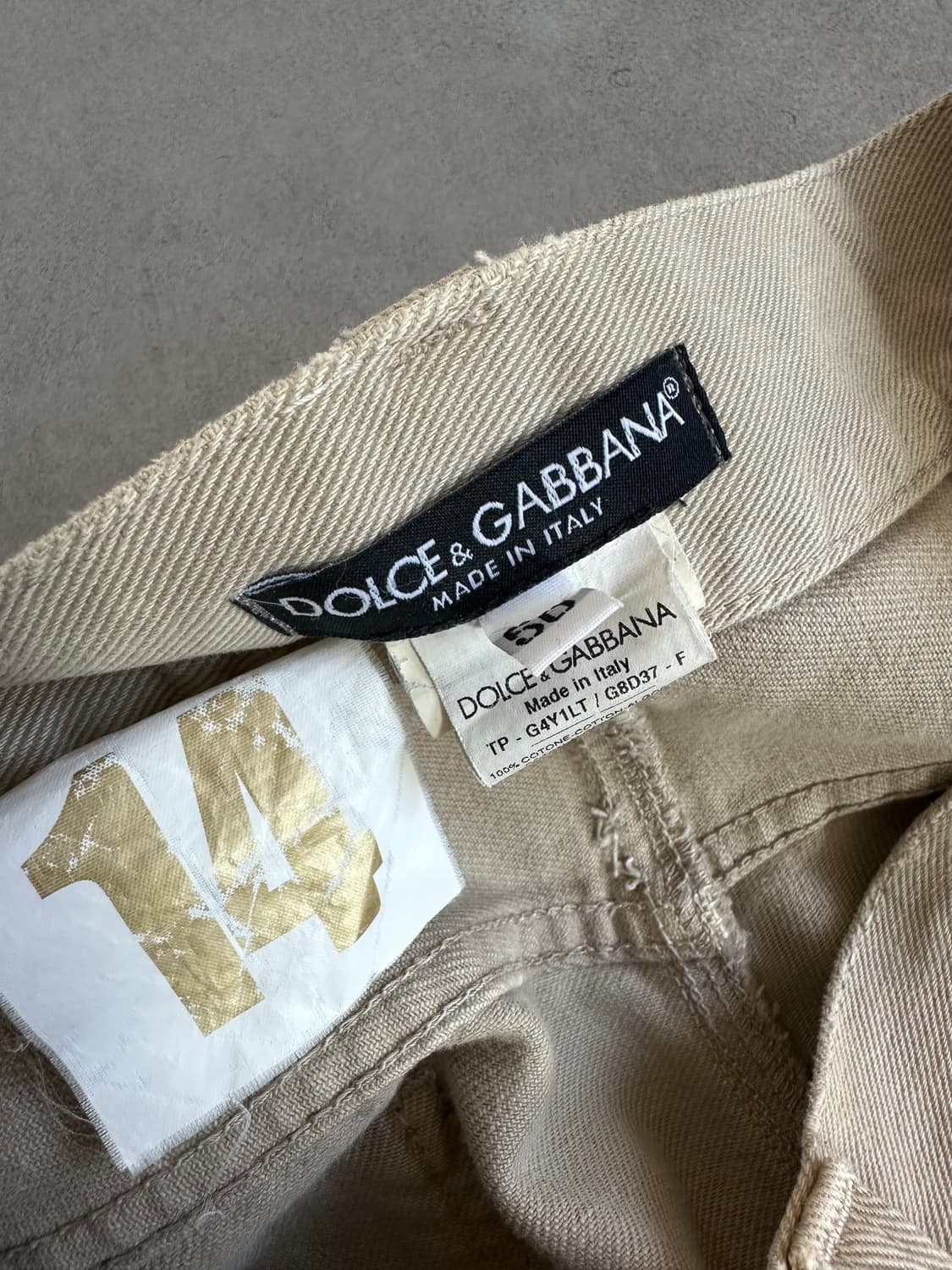 돌체앤가바나 베이지 디스트로이드 새깅진 상품이미지7