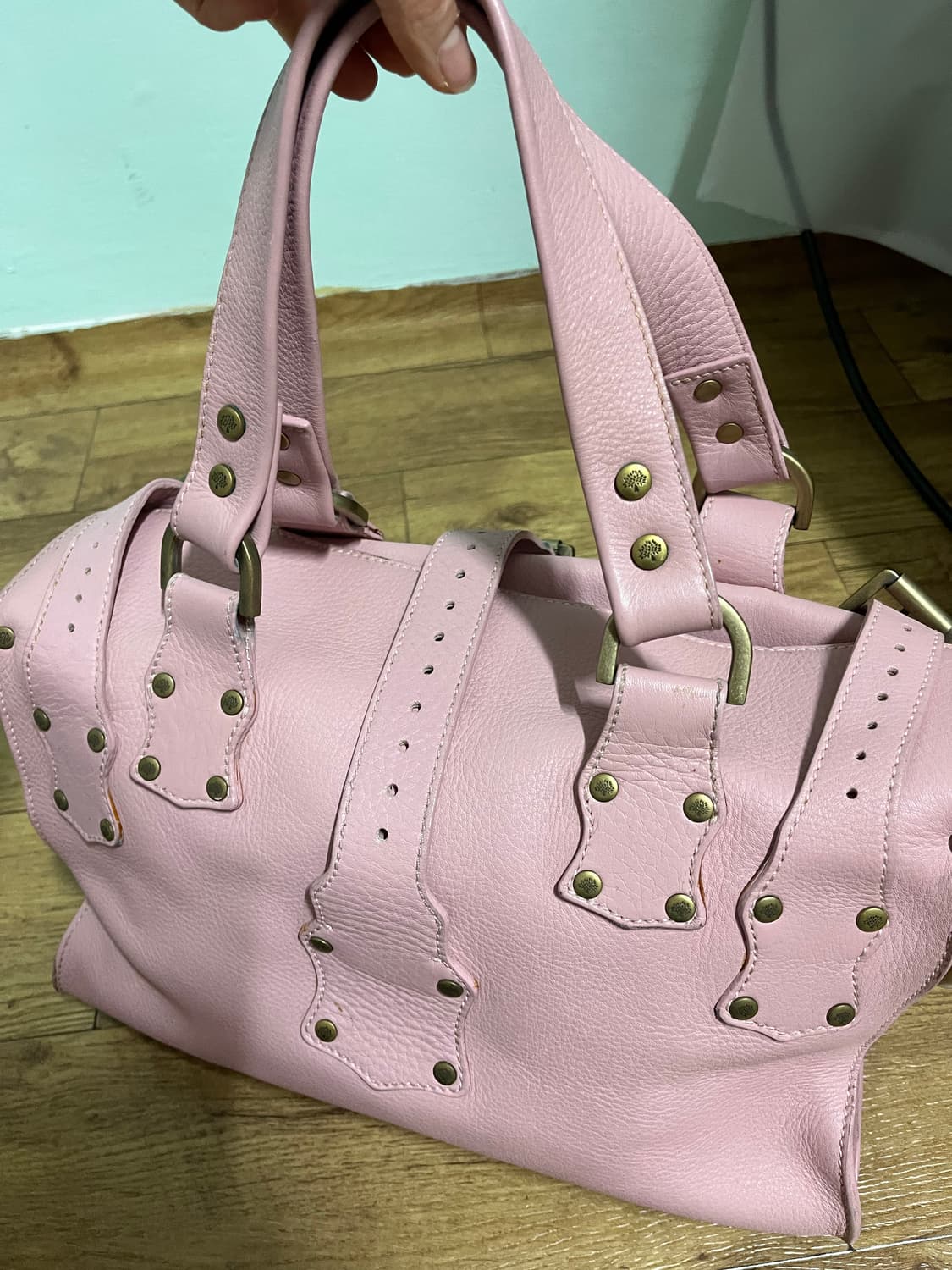 멀버리 뮤트 핑크 레더 숄더백  상품이미지8