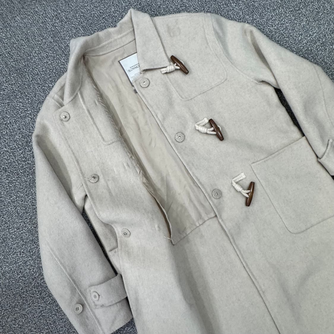 슬로우무 울 더블 코트 상품이미지5