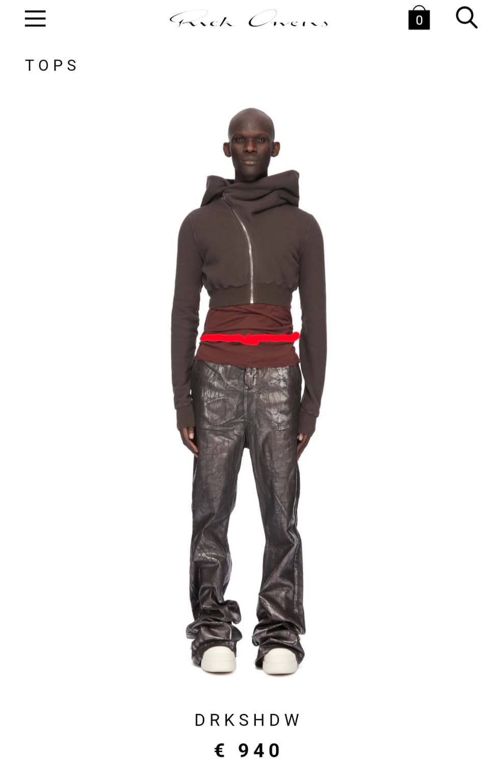 (새상품)릭오웬스 마운틴 사선 집업 상품이미지8