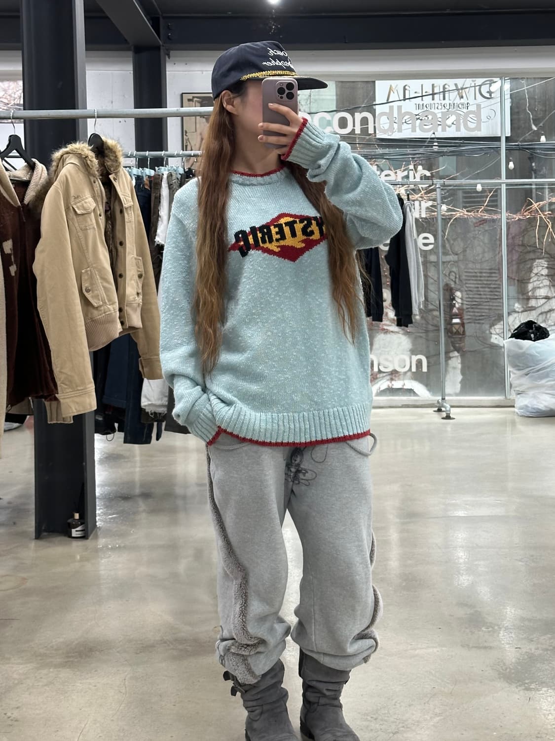 히스테릭글래머 스펠로고 헤비 니트 상품이미지3