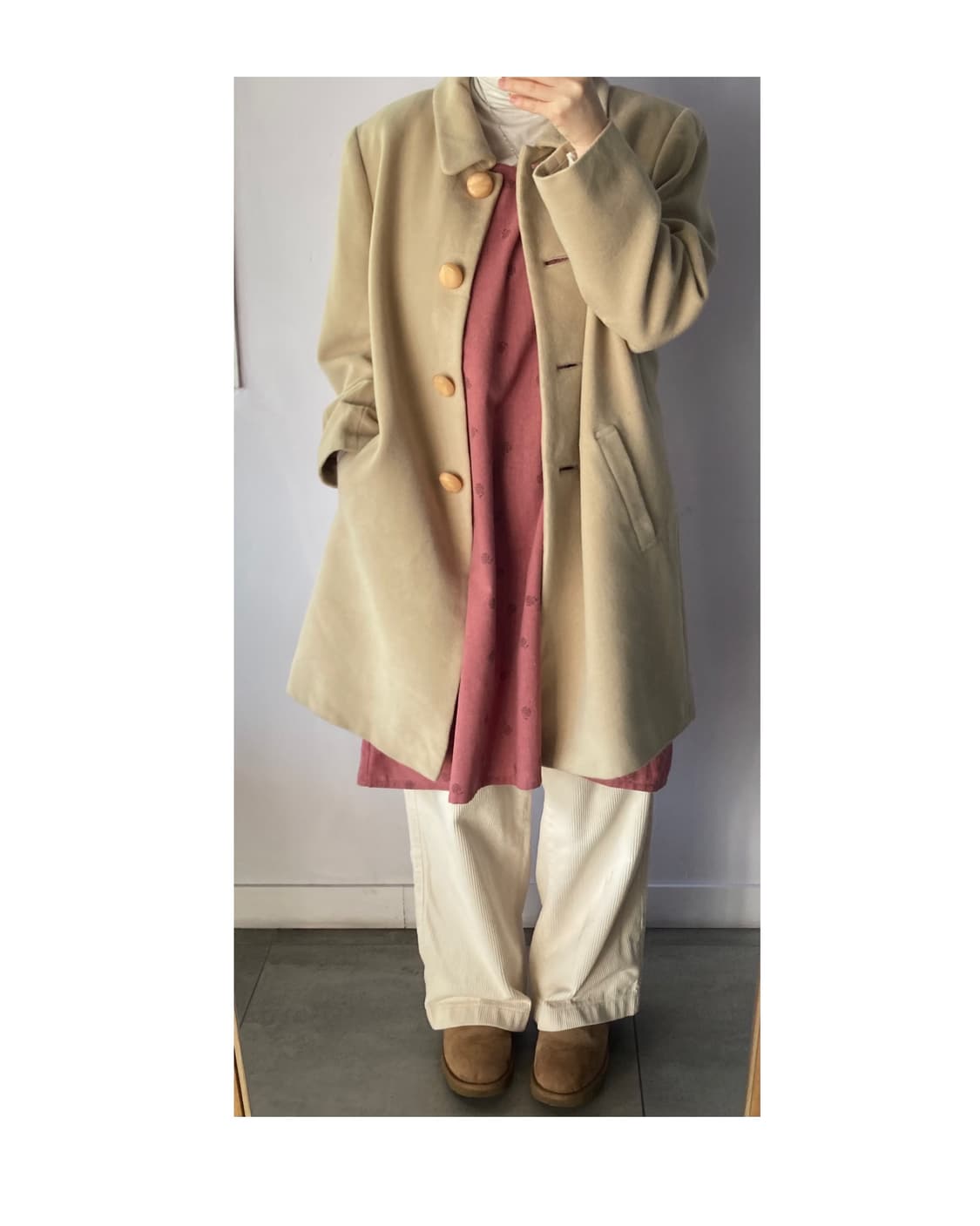 일본빈티지) 앙고라100 울 코트 / made in Japan 상품이미지5