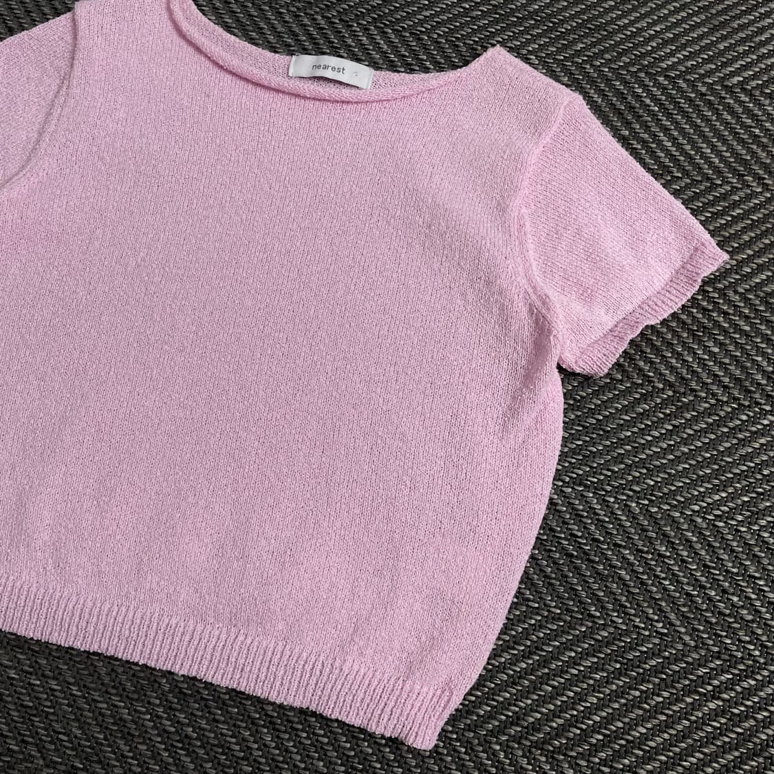 빈티지 우먼스 부클 크롭 니트y 3747 상품이미지2