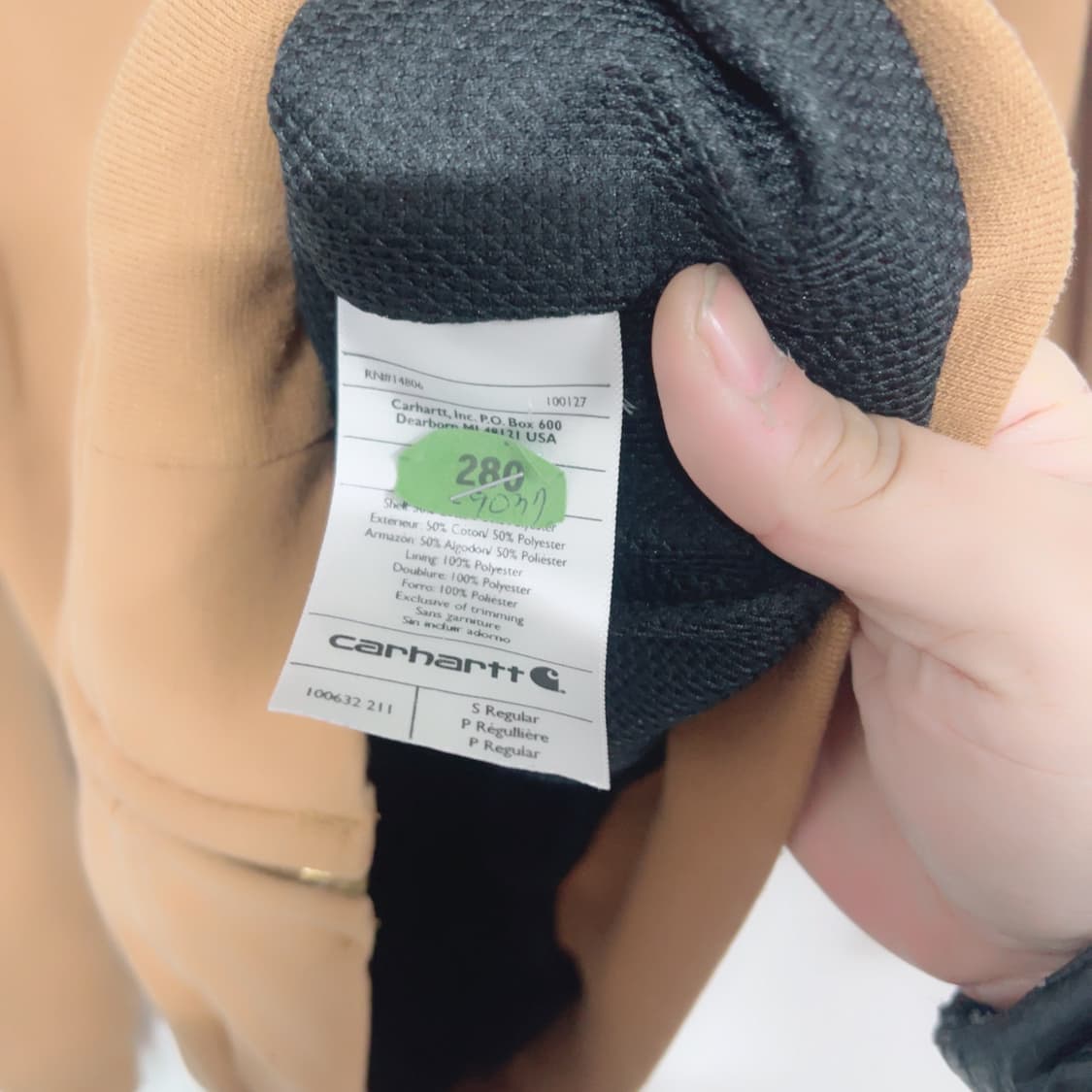 칼하트 브라운 봄 공용 후드집업 상품이미지5