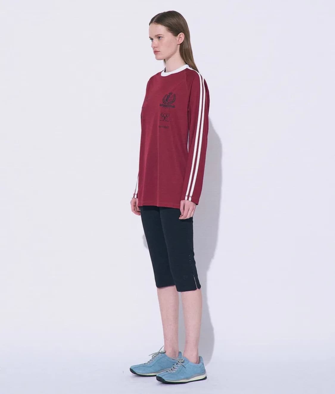 [파르티멘토 우먼] 스트라이프 풋볼 저지 롱슬리브 티 상품이미지2