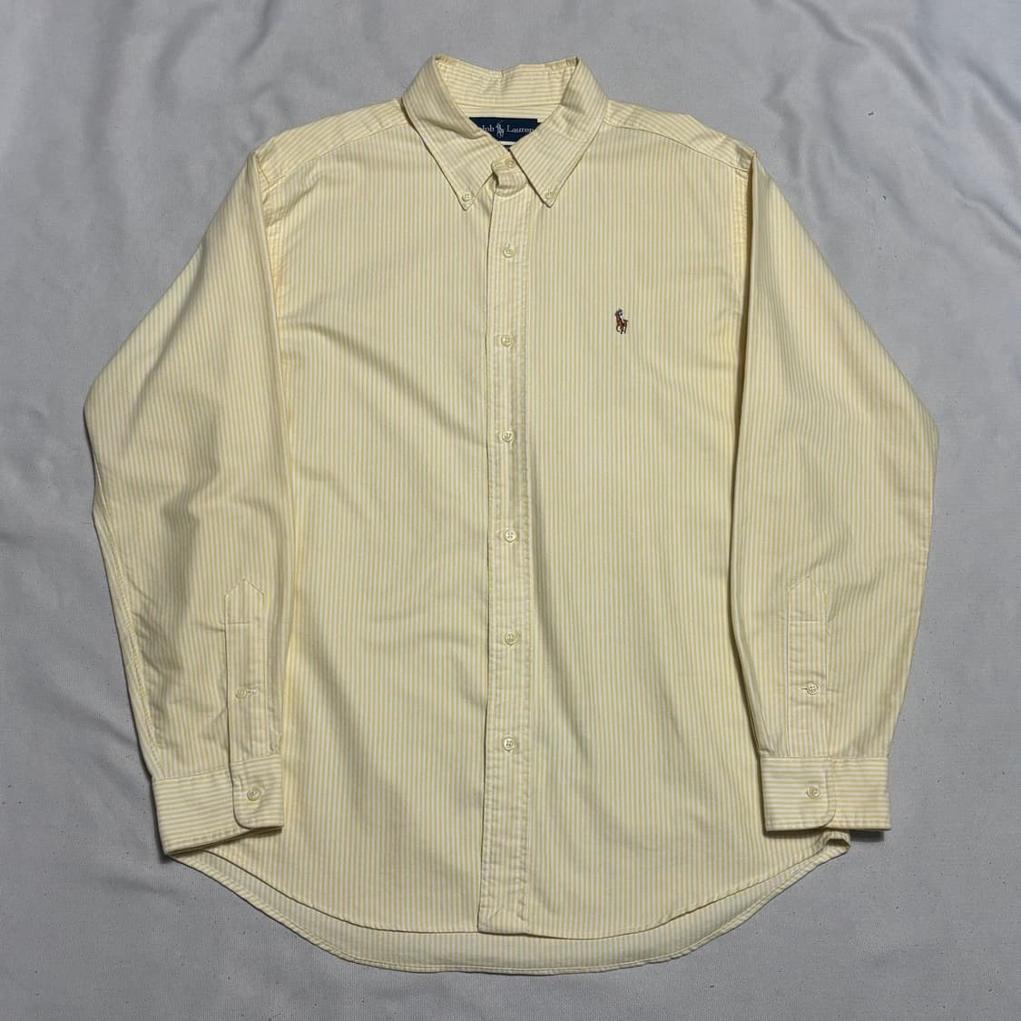 L 폴로랄프로렌 커스텀핏 옐로우 스트라이프 셔츠 상품이미지2