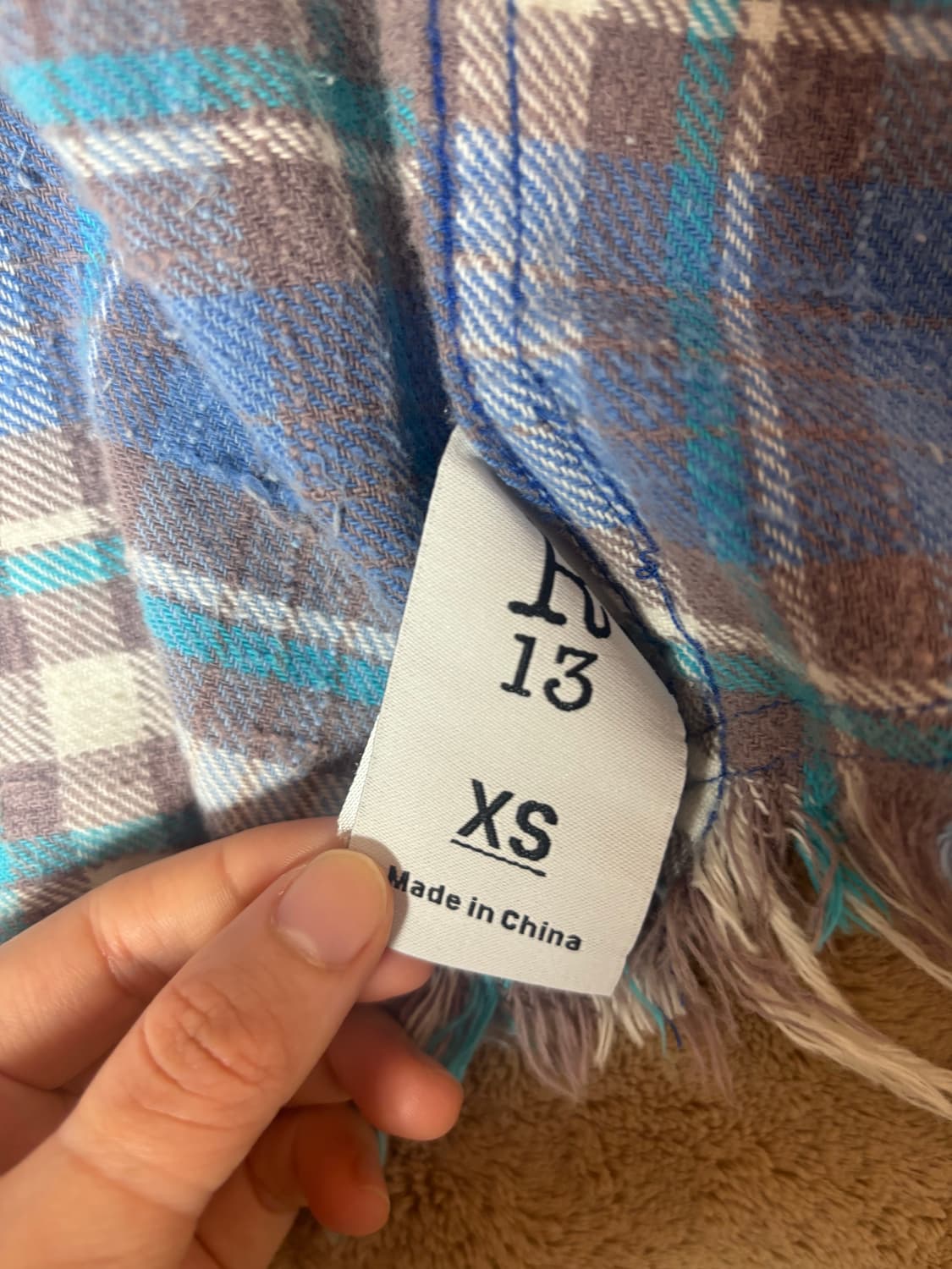 r13 체크셔츠 상품이미지2