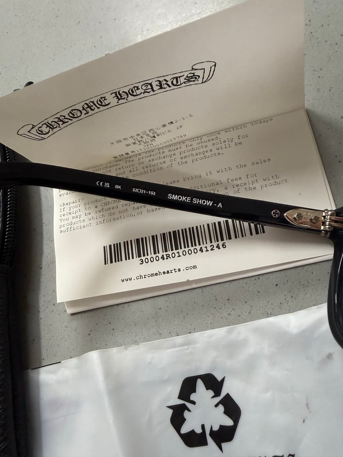 [52] 크롬하츠 스모크쇼-A 블랙 / 실버 25년 신상품 풀구성 상품이미지5