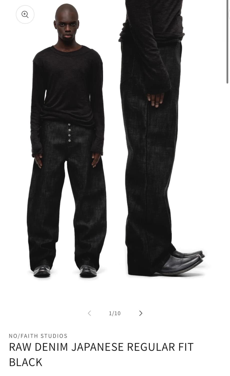 RAW DENIM JAPANESE REGULAR FIT BLACK  상품이미지1