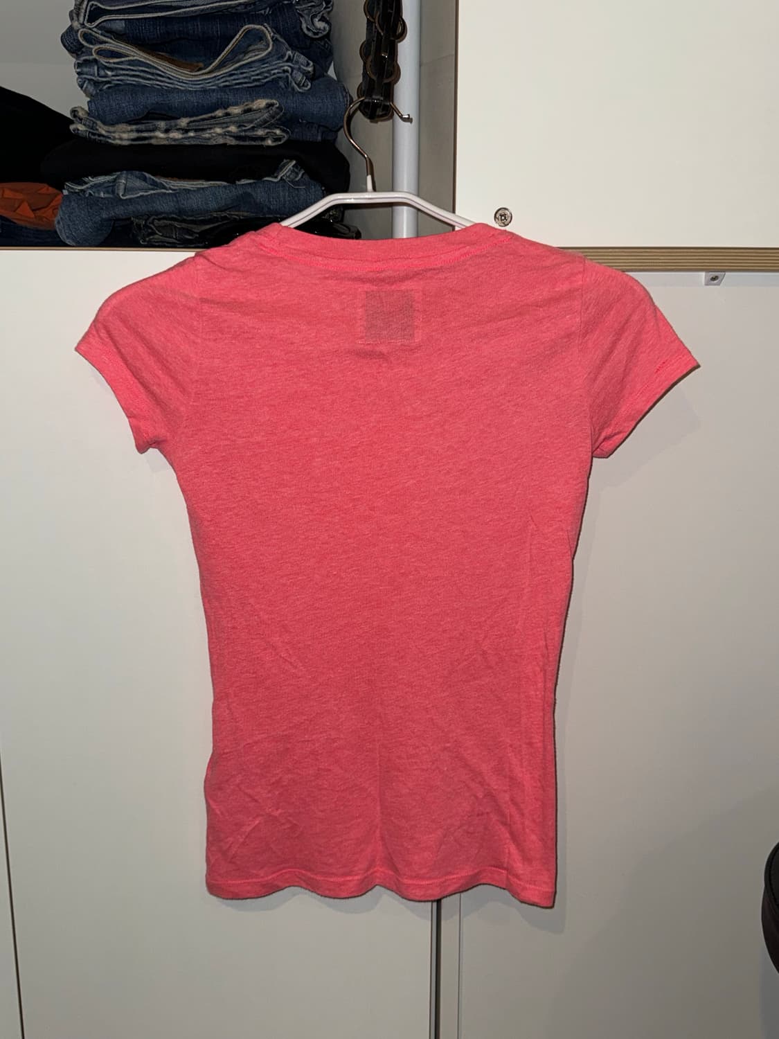 Abercrombie & Fitch 페이디드 핑크 코튼 티셔츠 XS 상품이미지2