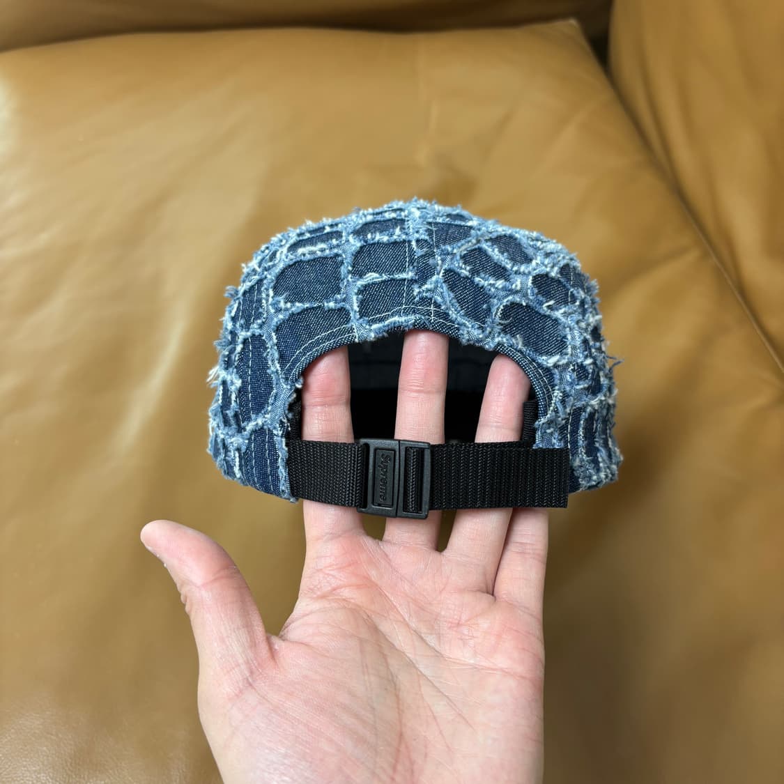 슈프림 캠프캡 모자 박스로고 프레이드 크록 데님 상품이미지7