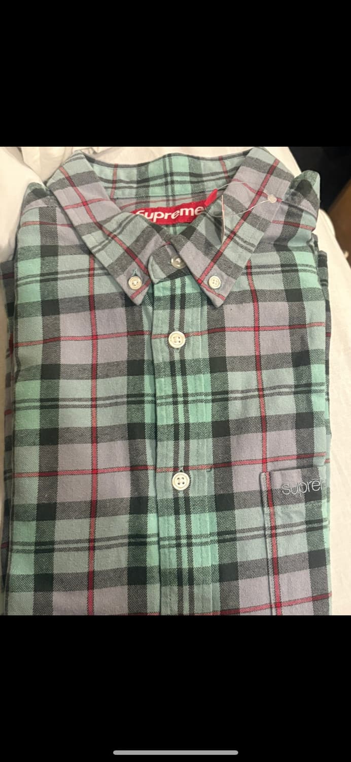 24FW supreme plaid flannel shirt  상품이미지2