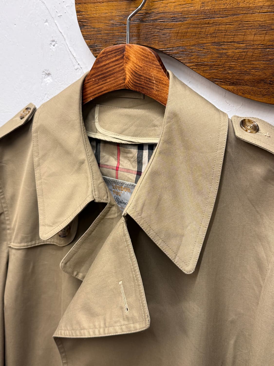 London Fog Maincoats Double-Breasted Tre 상품이미지4