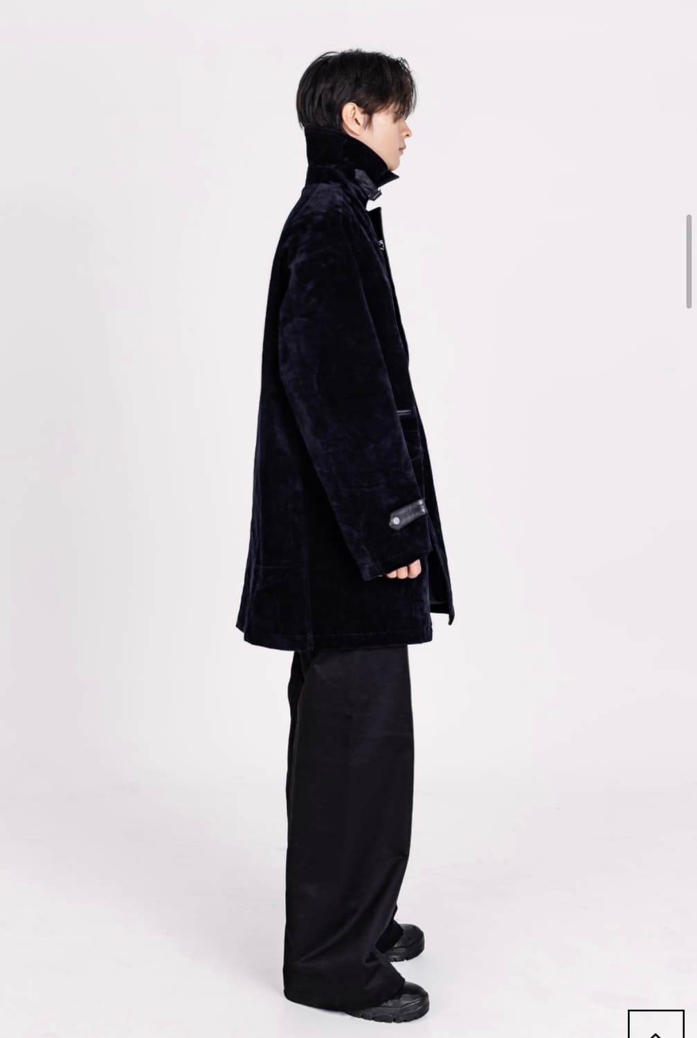 HACIENDA Leather-Trimmed Velour Coat 상품이미지3