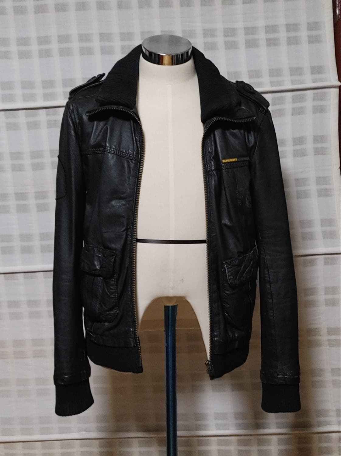 (100% 가죽) 슈퍼드라이 베컴 가죽 자켓 S (95) 상품이미지3
