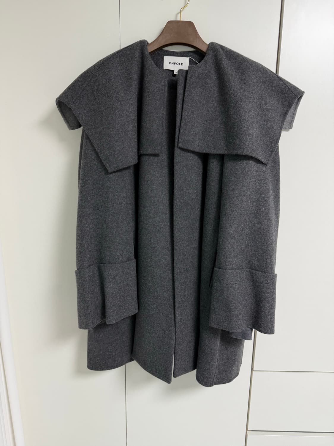ENFOLD 엔폴드 A라인 카라 케이프코트 상품이미지1