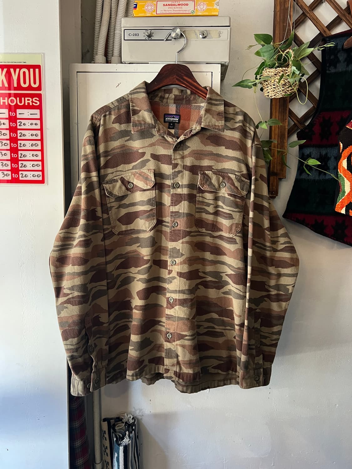 [XL]파타고니아 2포켓 우드랜드 패턴 오가닉 코튼 셔츠 상품이미지1