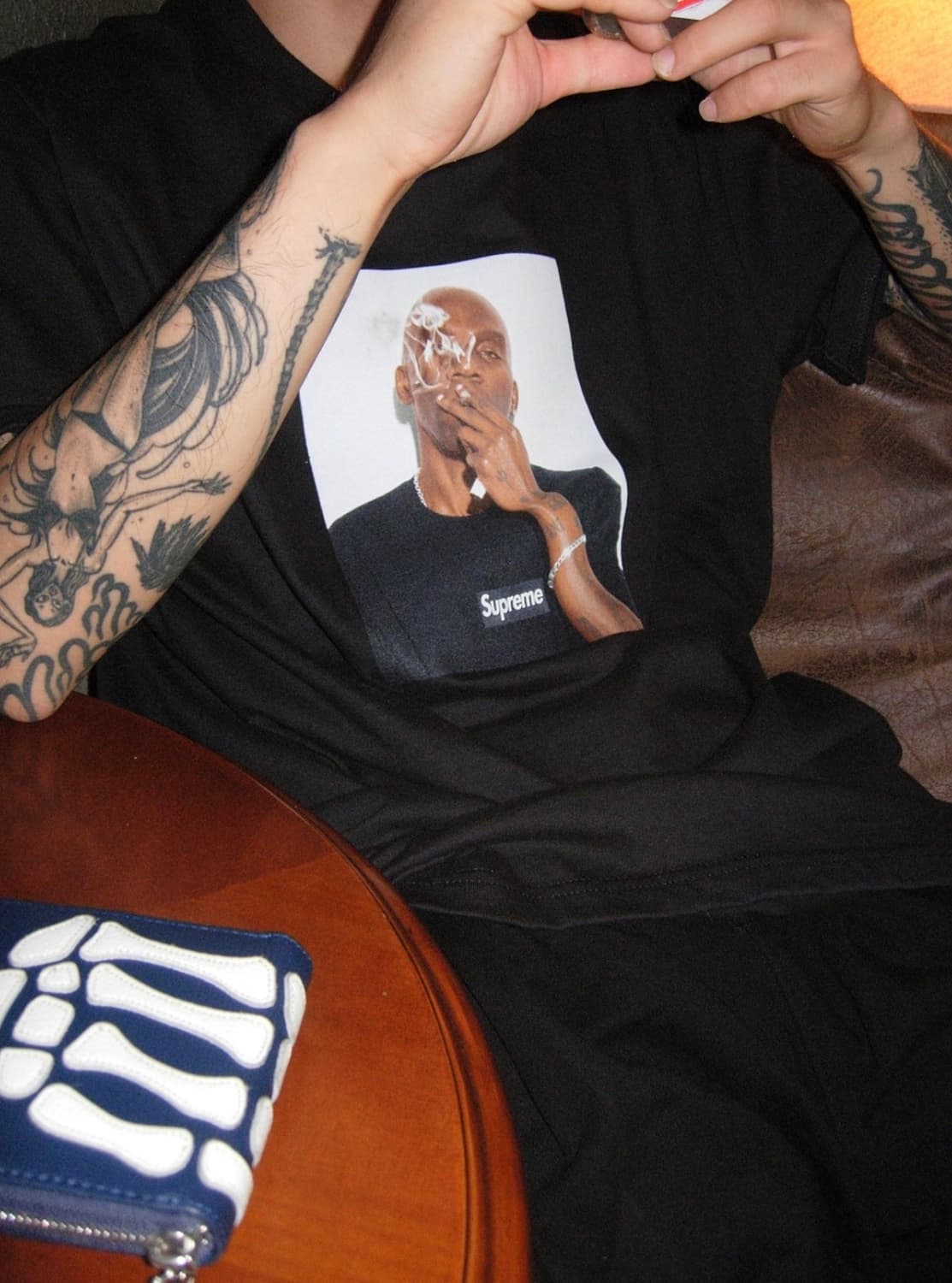 (새상품) 캐피탈 떰즈 업 본 핸드 집 월렛 반지갑 네이비 상품이미지6