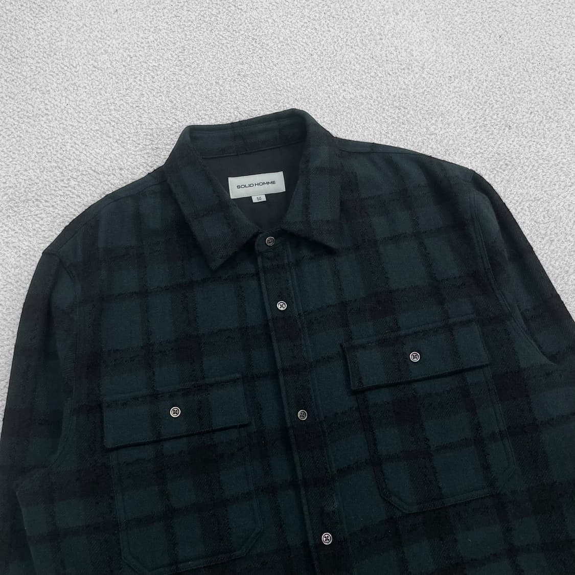 솔리드옴므 우영미 플란넬 울 셔츠 자켓 상품이미지2