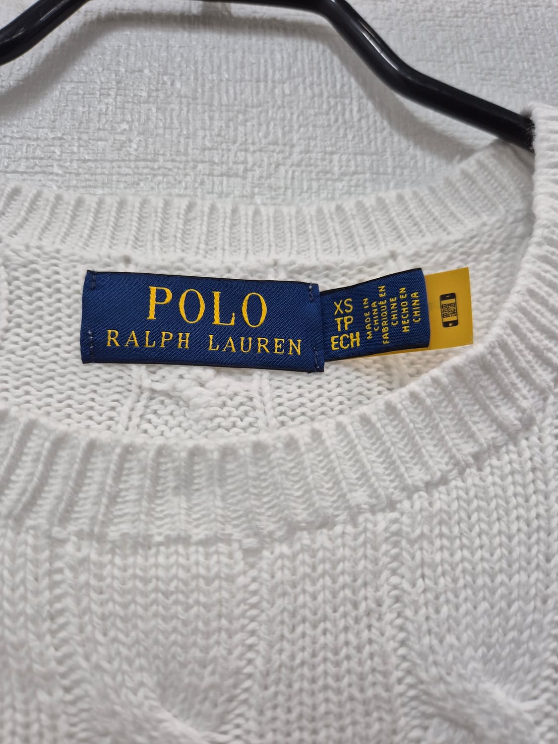 폴로 케이블 반팔 니트 화이트 / 95 (정품) 상품이미지4