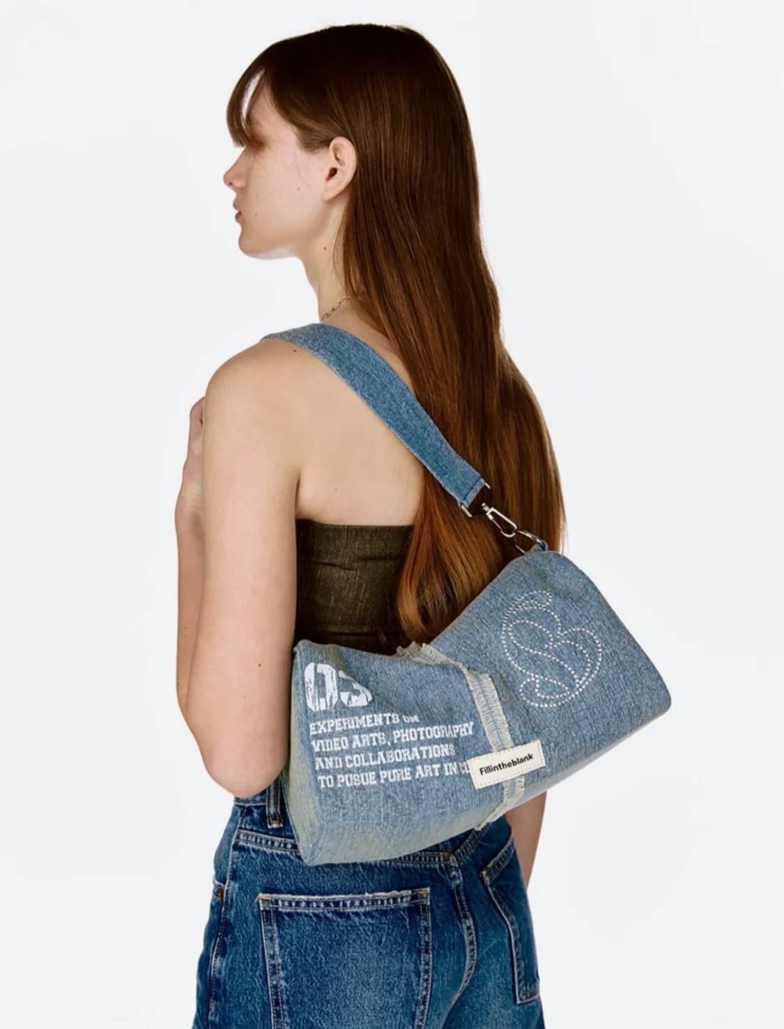 필인더블랭크 빈티지 데님 투웨이 백 상품이미지2
