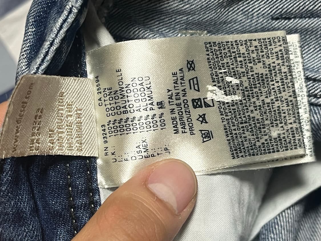 빈티지 디젤 바이커 레귤러 스트레이트 청바지 W30 L32 상품이미지9