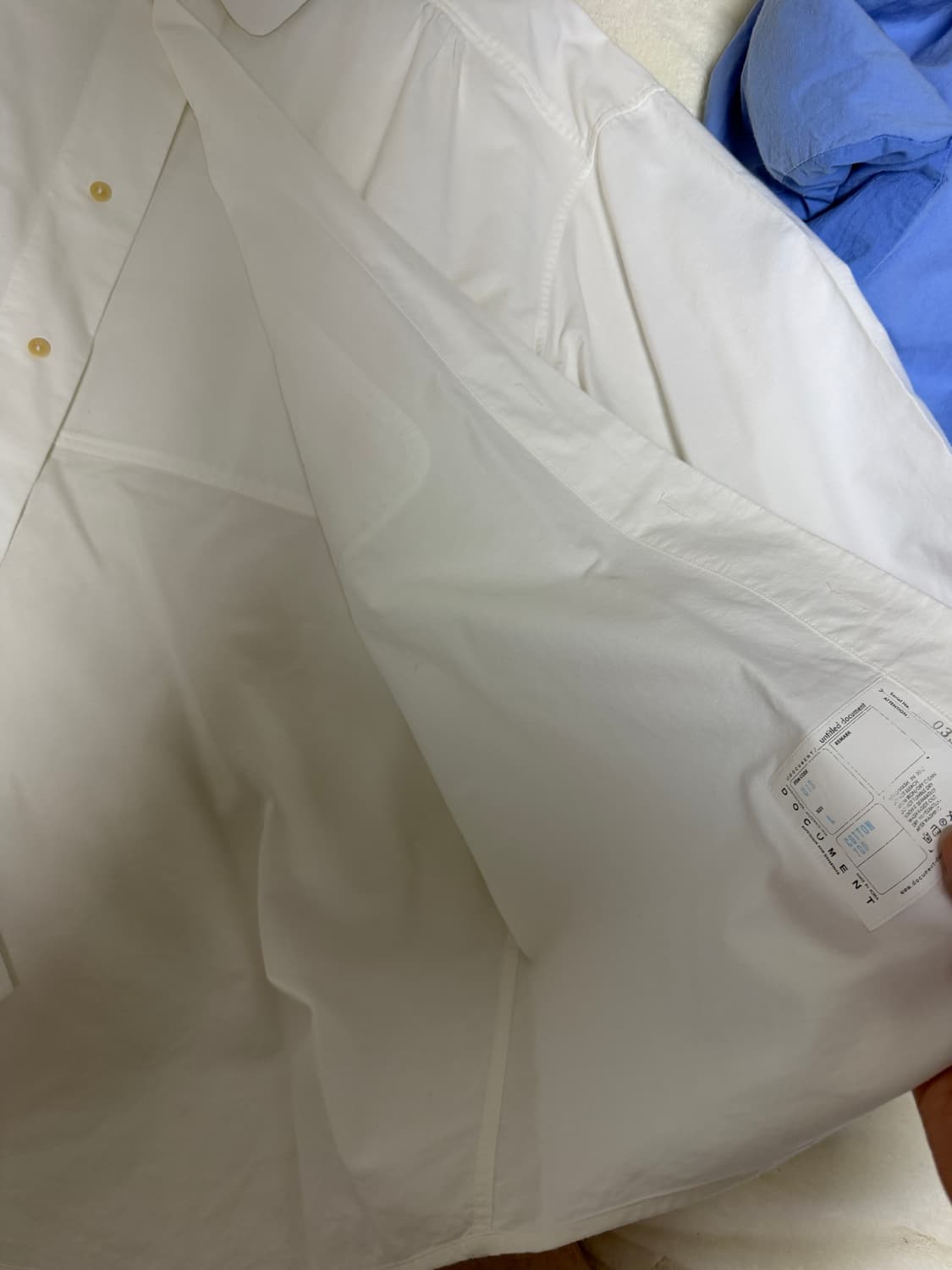 도큐먼트 백로고 옥스포드 셔츠 L 상품이미지4