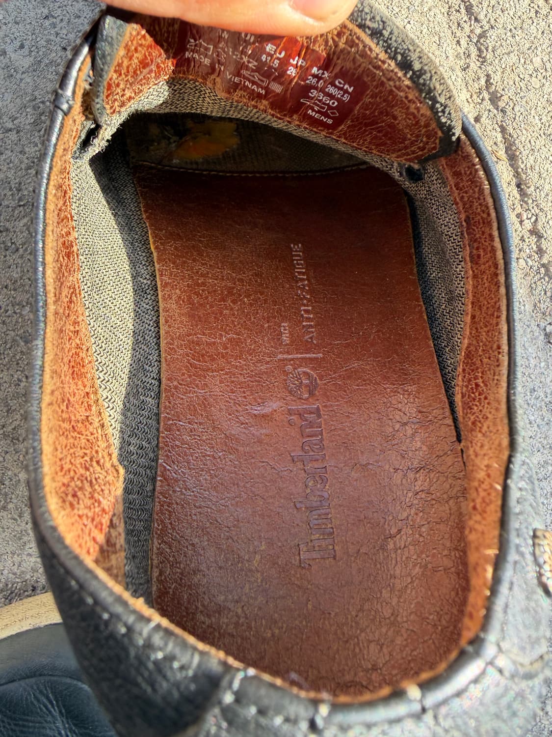 00s Timberland 블랙 레더 더비 슈즈 260mm 상품이미지10