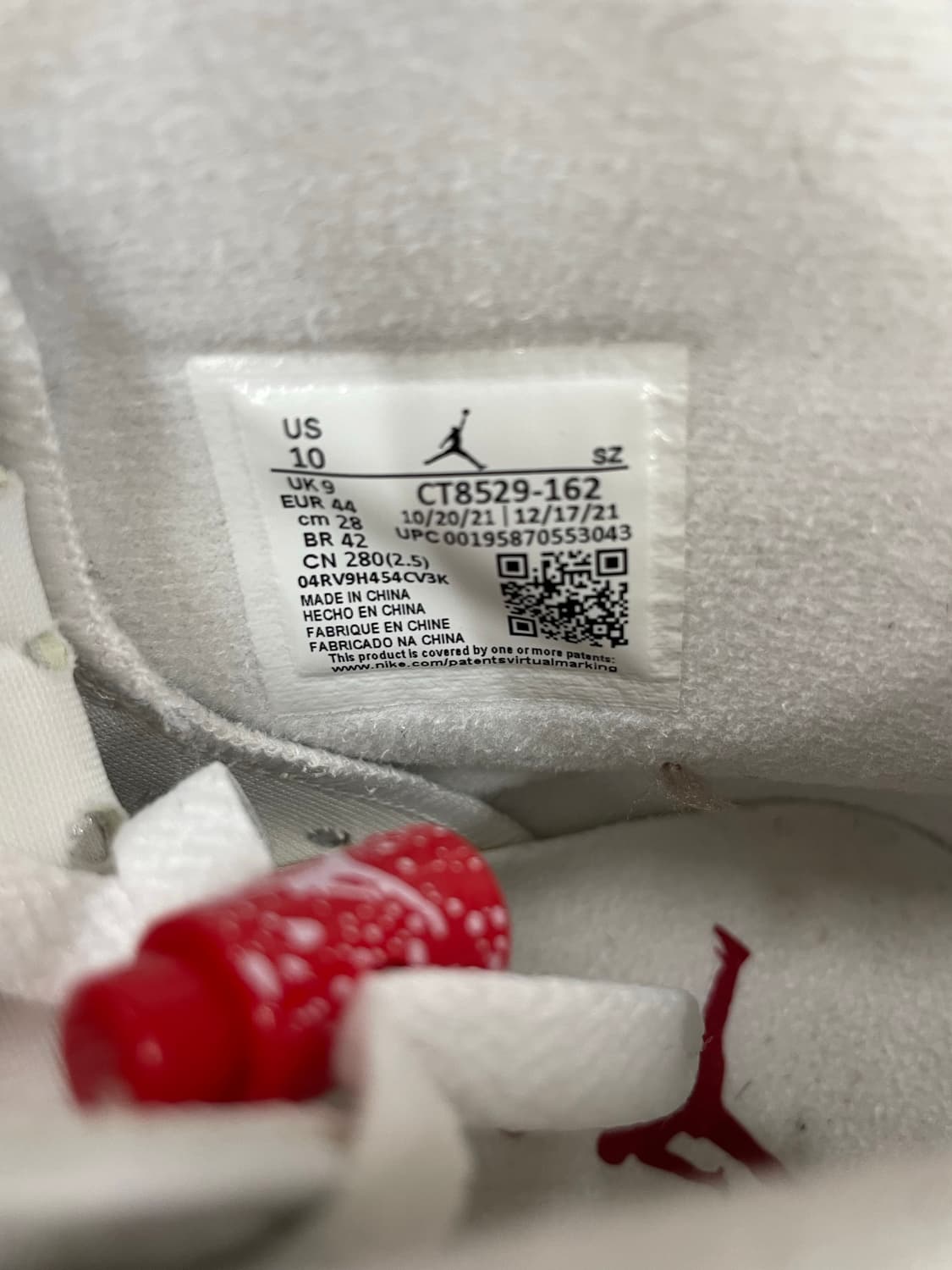 조던 6 레트로 레드 280 상품이미지10