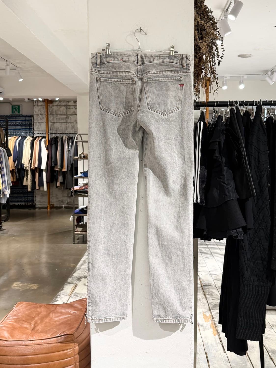 디젤 2002-FS1 그레이 사이드 지퍼 트라우저 데님 팬츠 상품이미지6