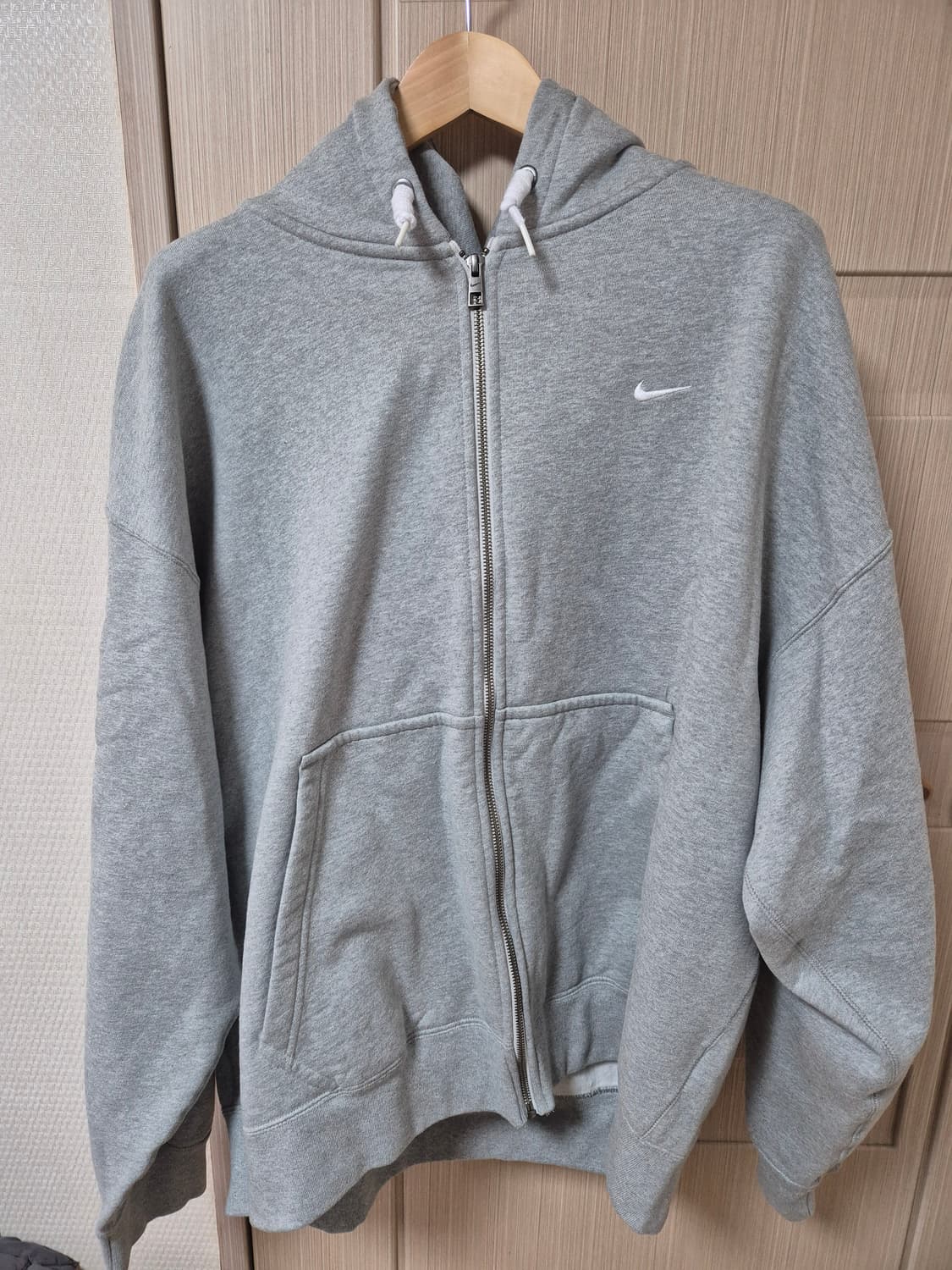 나이키 NRG 솔로 스우시 풀 집업 후드 다크 그레이 헤더 - US/EU 상품이미지1