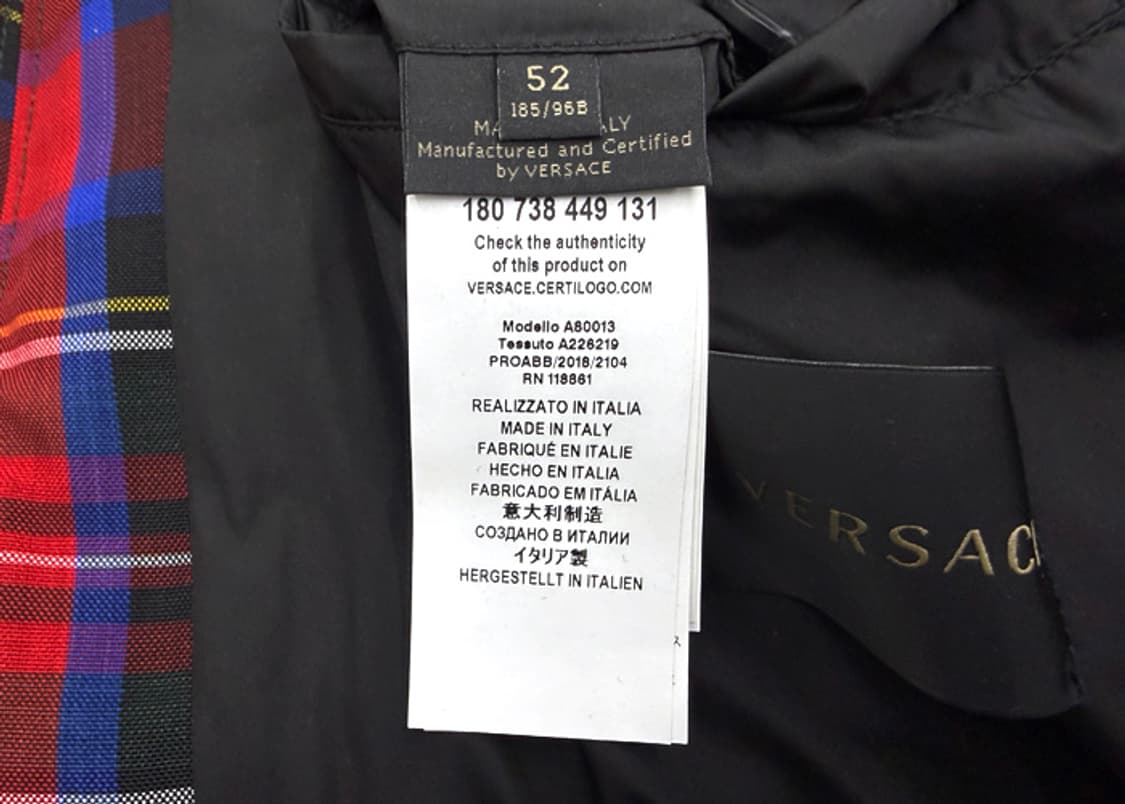 베르사체 체크 푸퍼 구스다운 자켓 상품이미지8