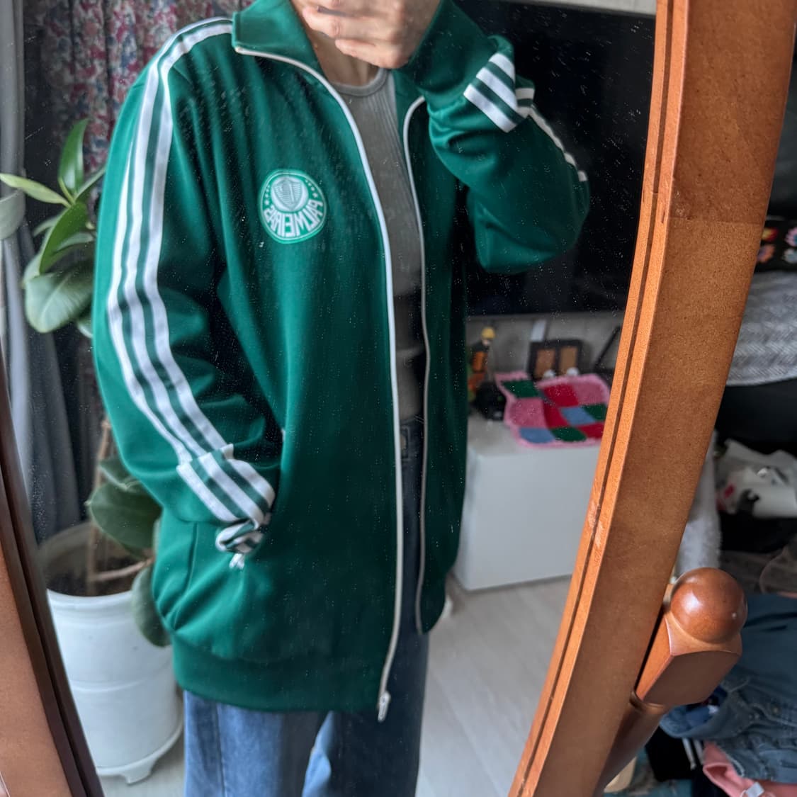 아디다스 그린 팔메이라스 콜라보 올드스쿨 트랙탑 져지 상품이미지3