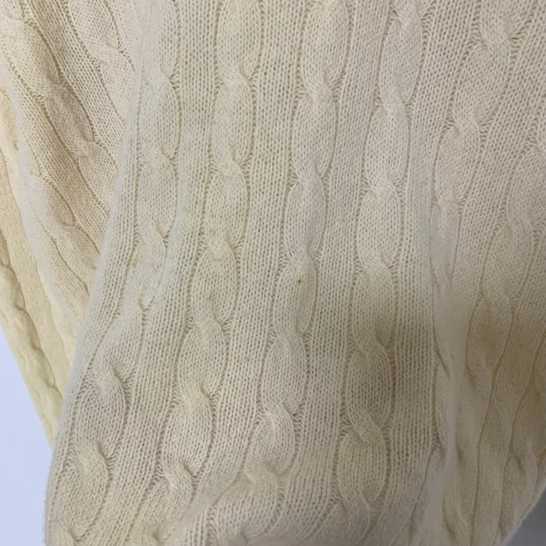 폴로 랄프로렌 빈티지 아이보리 케이블 니트 꽈배기 스웨터 여성 상품이미지4