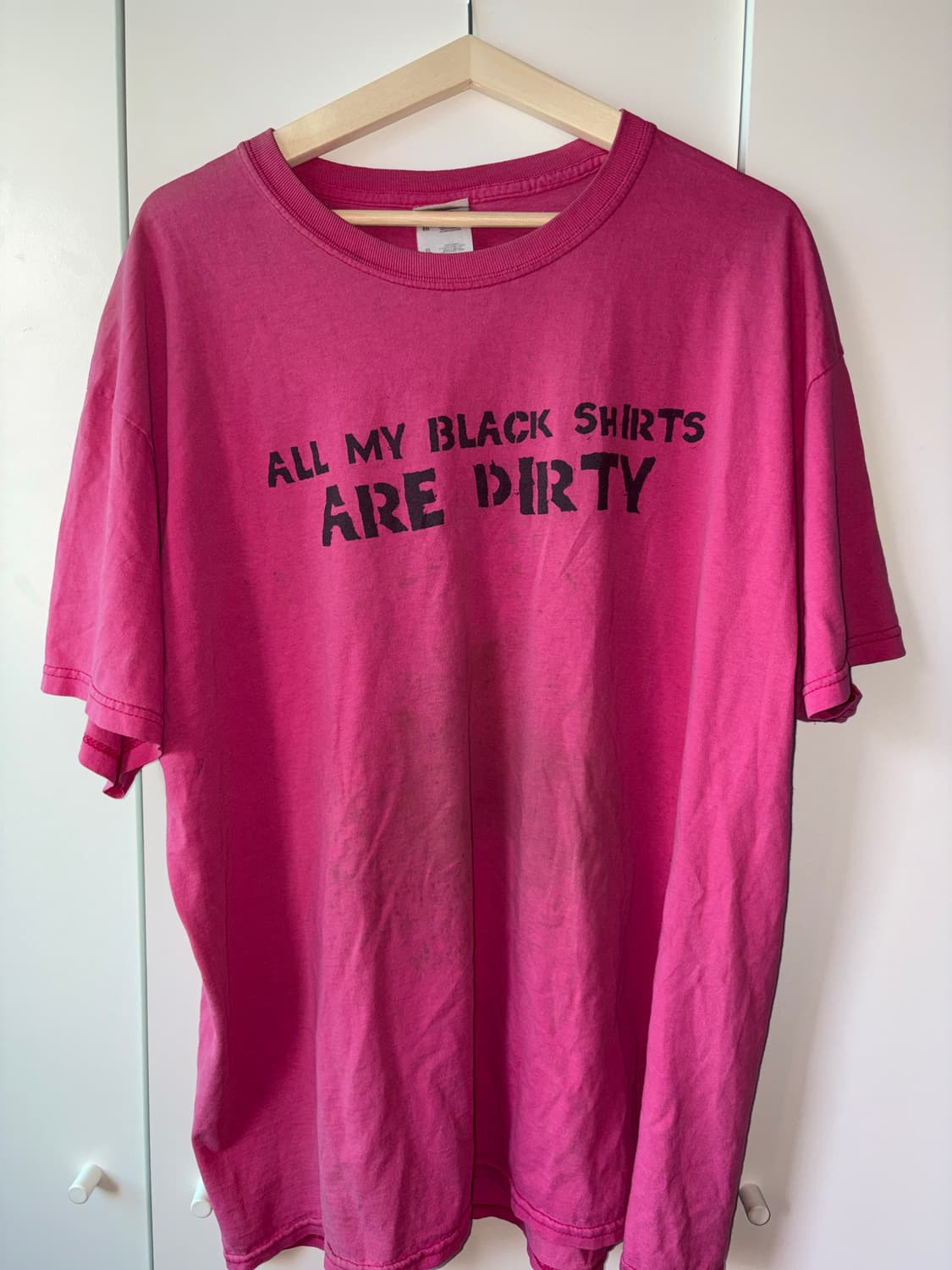 90‘s all black Dirty t-shirts (XL) 상품이미지1